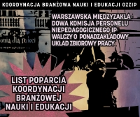 Poparcie Koordynacji Nauki i Edukacji dla rokowań układowych w warszawskich szkołach
