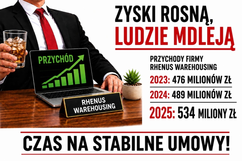 Na niestabilnych umowach mdleją częściej. Rhenus zmusza do ryzykowania zdrowiem.